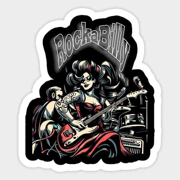 Rockabilly Sticker by MckinleyArt